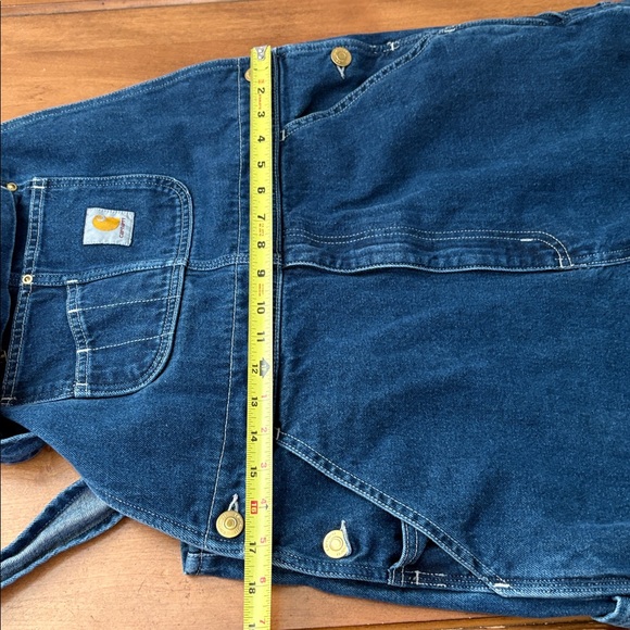 Carhartt Blue Denim Overalls Size 34 - Picture 10 of 16